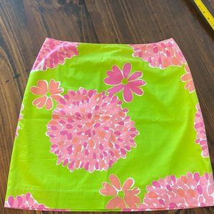 Lilly Pulitzer Floral Skirt  Size 10 Vintage